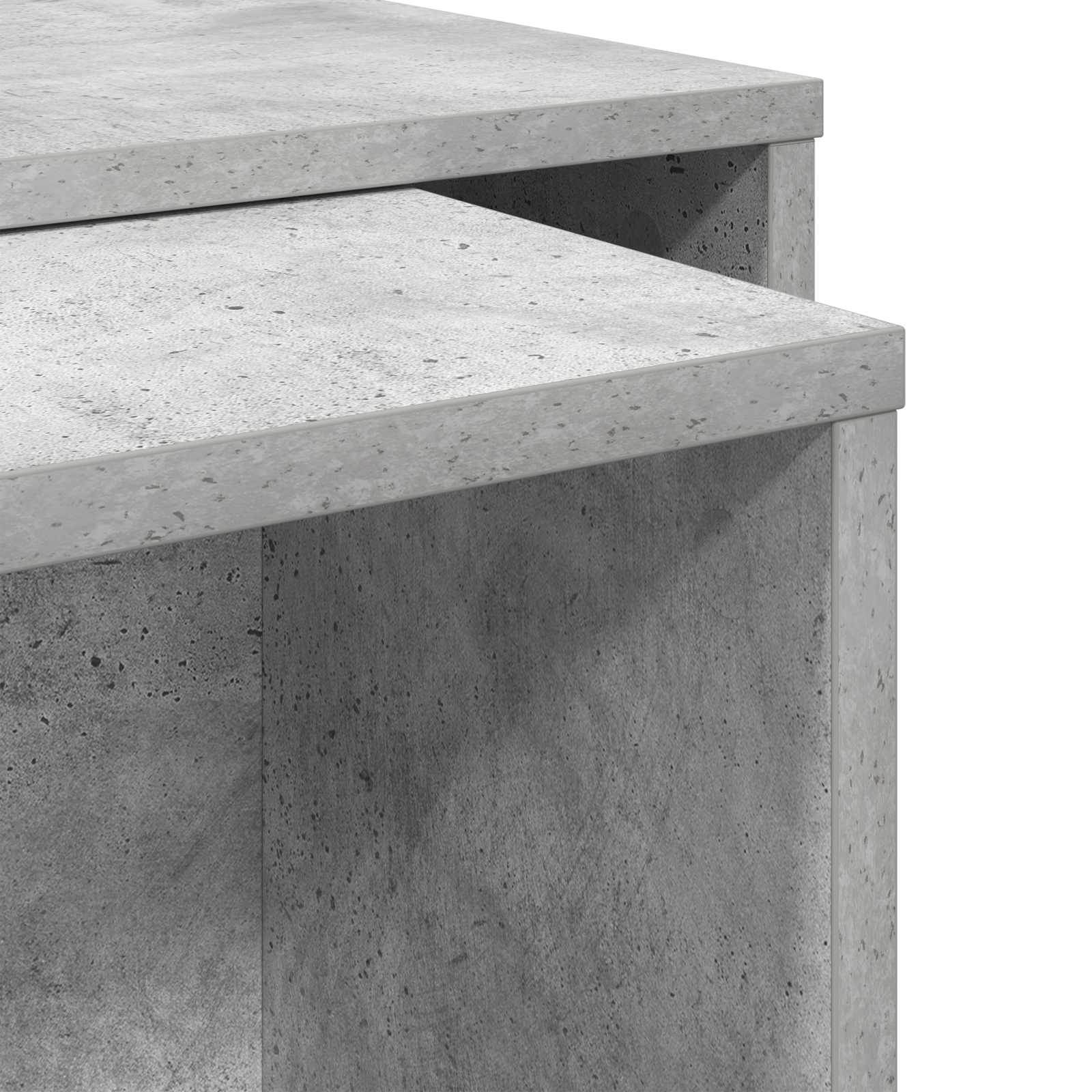 Koffietafel Set 2 pcs Beton Grijs Bewerkt hout is nu te koop bij PeponiXL, paradijselijk wonen!
