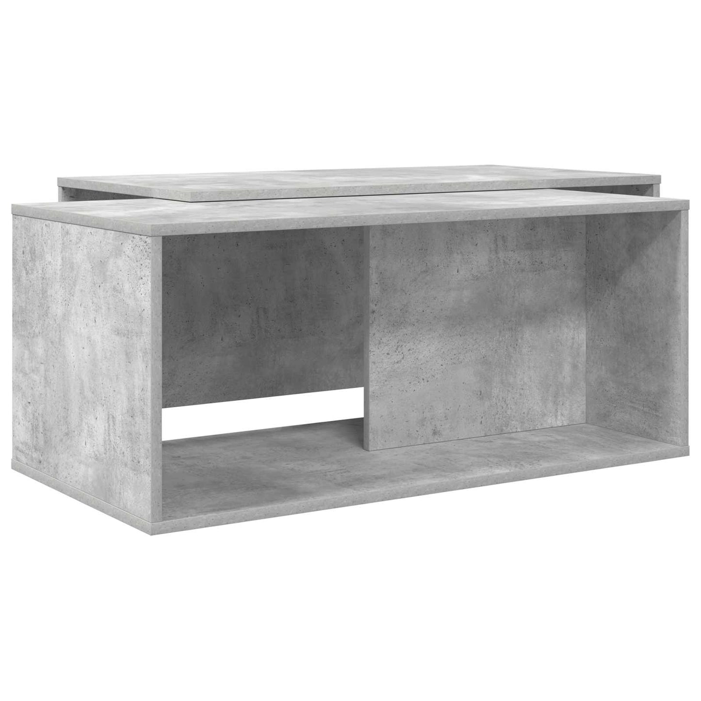 Koffietafel Set 2 pcs Beton Grijs Bewerkt hout is nu te koop bij PeponiXL, paradijselijk wonen!