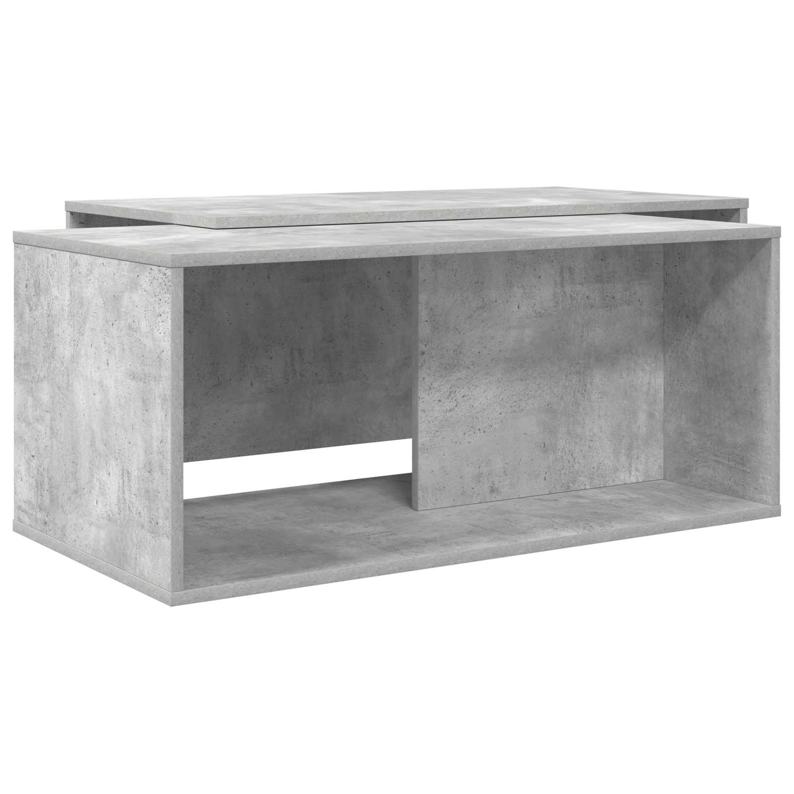 Koffietafel Set 2 pcs Beton Grijs Bewerkt hout is nu te koop bij PeponiXL, paradijselijk wonen!