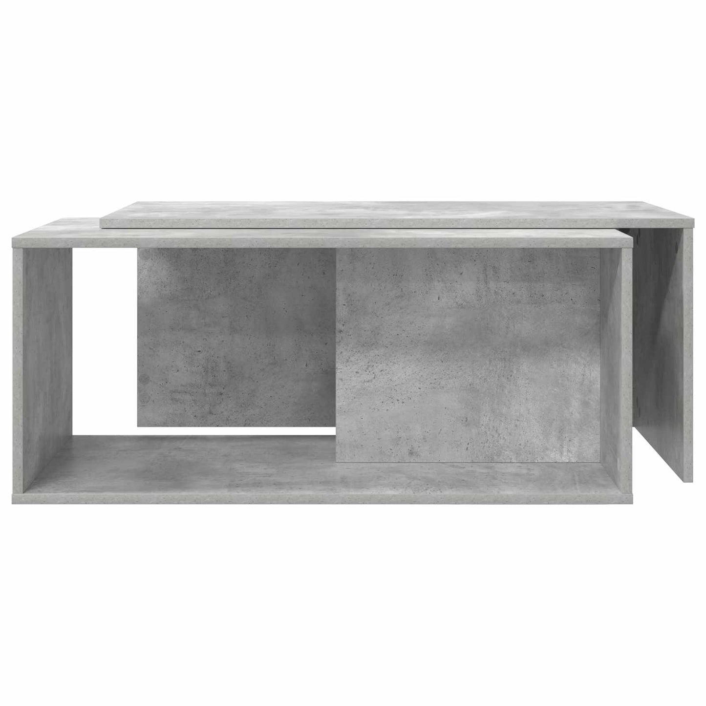 Koffietafel Set 2 pcs Beton Grijs Bewerkt hout is nu te koop bij PeponiXL, paradijselijk wonen!