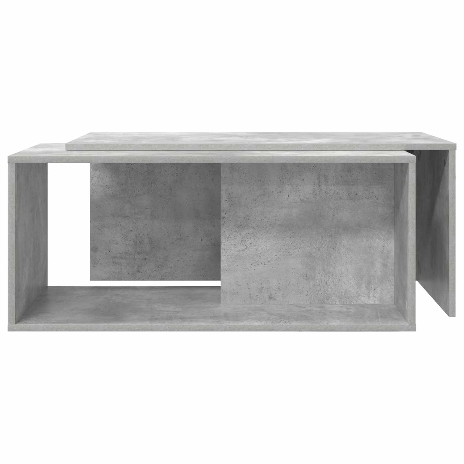 Koffietafel Set 2 pcs Beton Grijs Bewerkt hout is nu te koop bij PeponiXL, paradijselijk wonen!