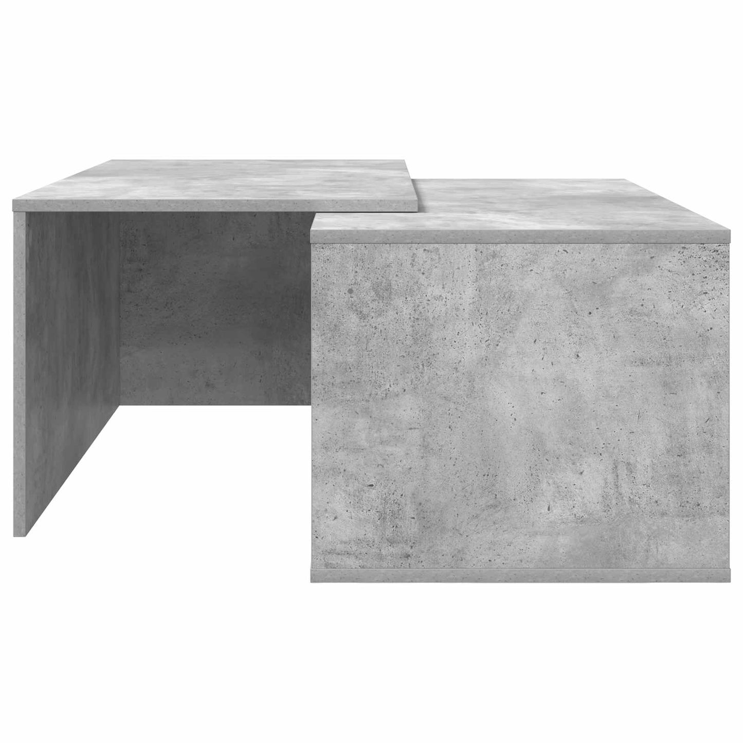 Koffietafel Set 2 pcs Beton Grijs Bewerkt hout is nu te koop bij PeponiXL, paradijselijk wonen!