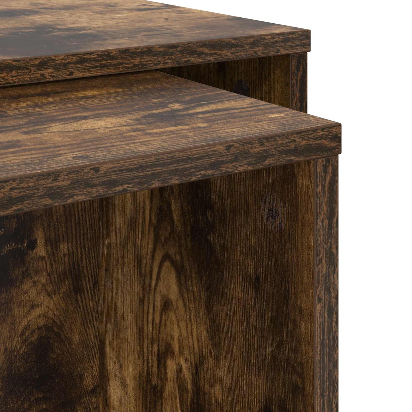Koffietafel Set 2 pcs Gerookt eiken Bewerkt hout is nu te koop bij PeponiXL, paradijselijk wonen!