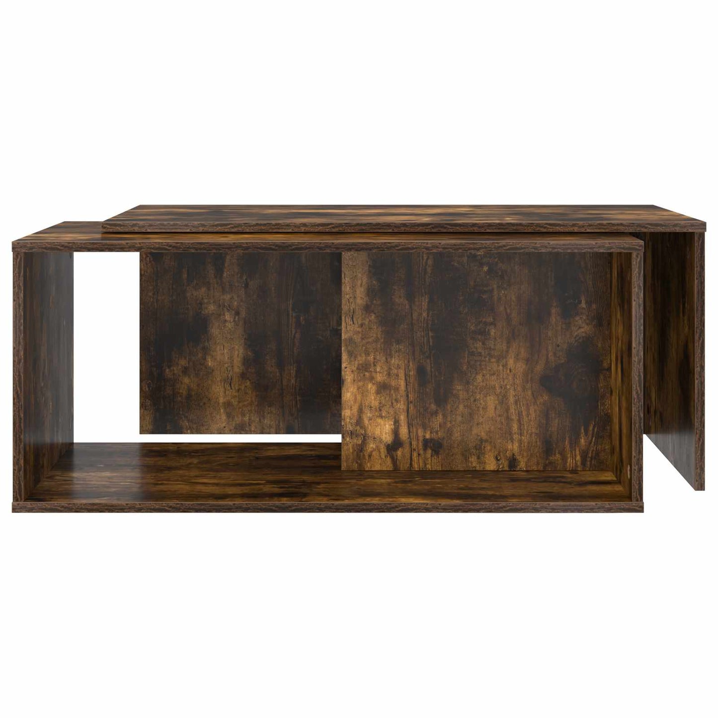 Koffietafel Set 2 pcs Gerookt eiken Bewerkt hout is nu te koop bij PeponiXL, paradijselijk wonen!