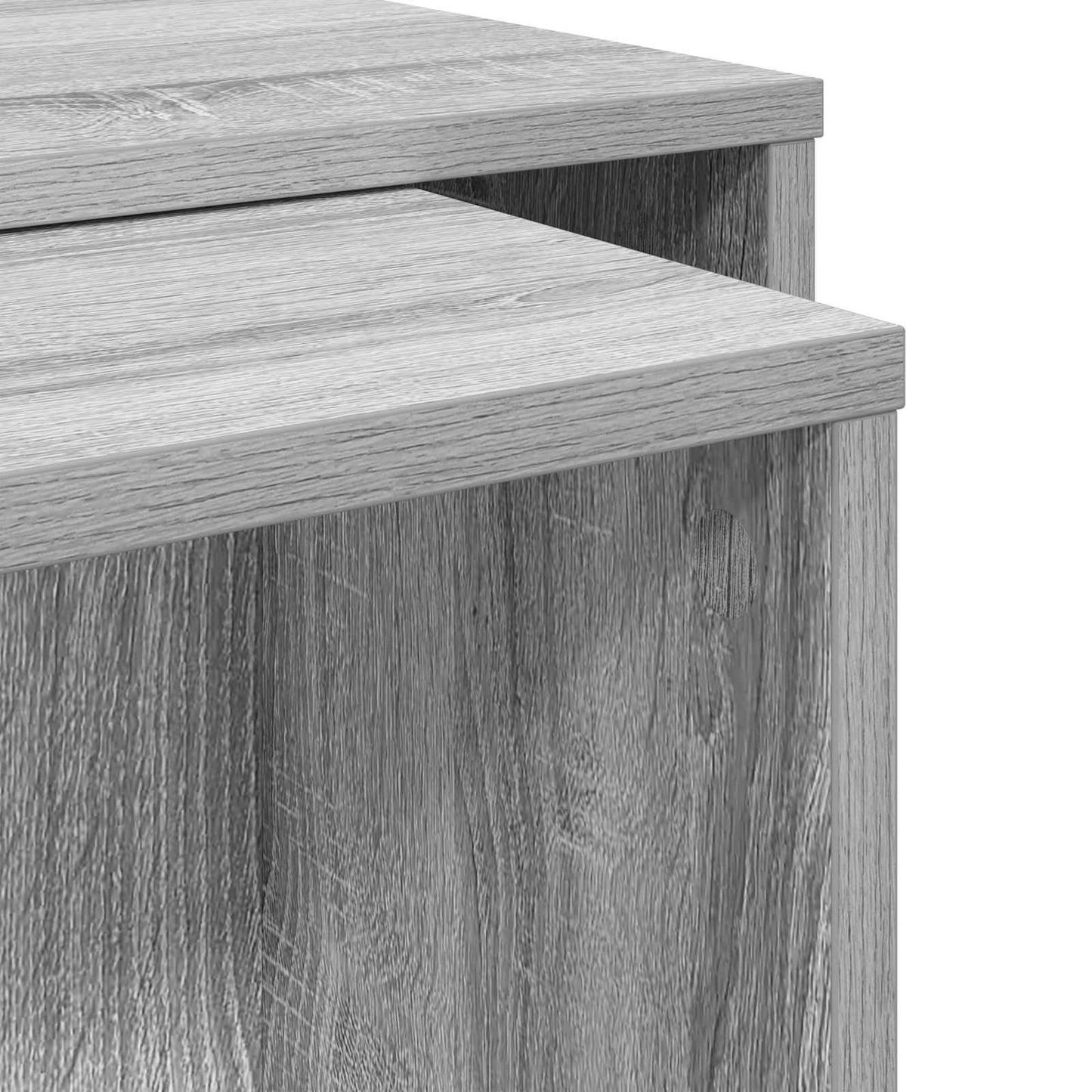Koffietafel Set 2 pcs Grijs Sonoma Bewerkt hout is nu te koop bij PeponiXL, paradijselijk wonen!