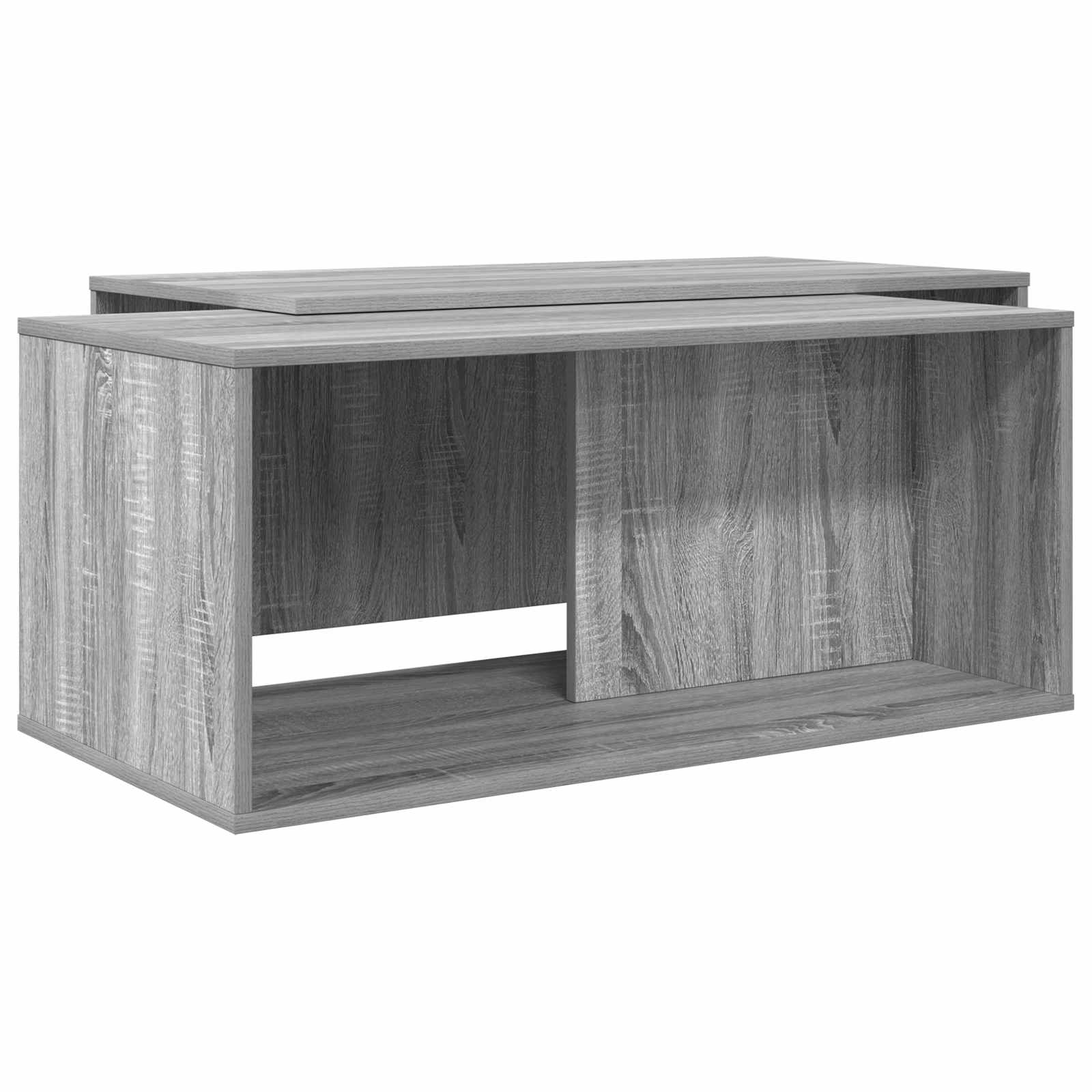 Koffietafel Set 2 pcs Grijs Sonoma Bewerkt hout is nu te koop bij PeponiXL, paradijselijk wonen!