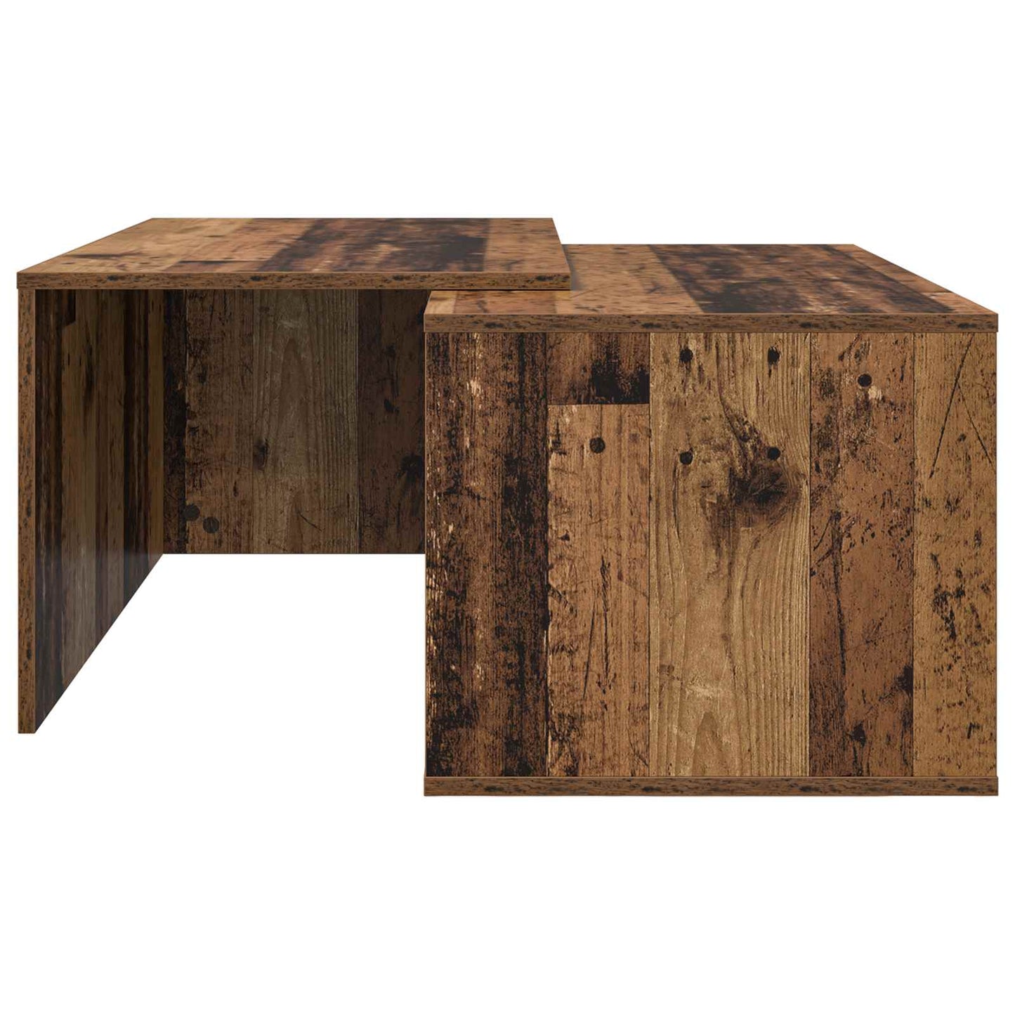 Koffietafel Set 2 pcs Oudhout Bewerkt hout is nu te koop bij PeponiXL, paradijselijk wonen!