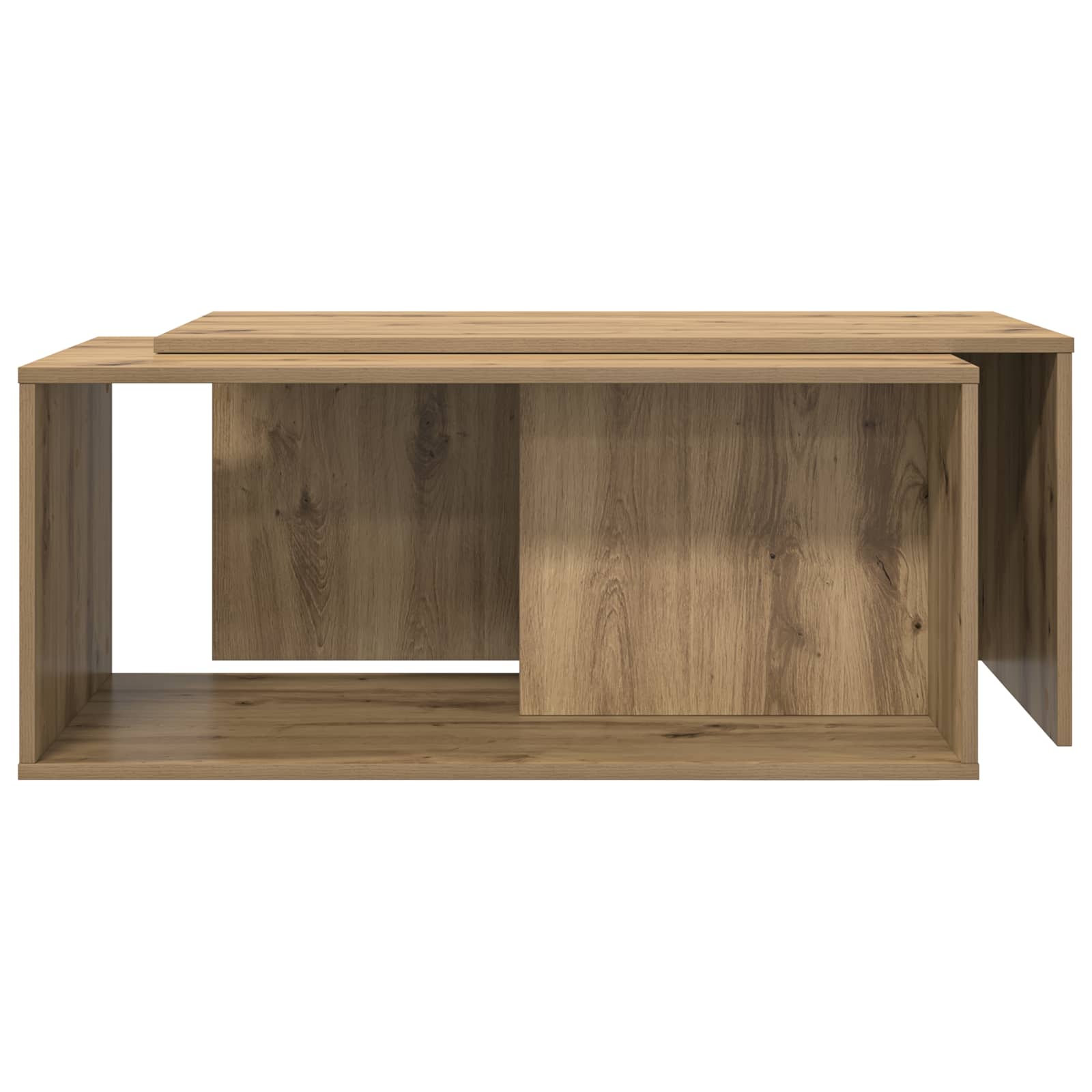 Koffietafel Set 2 pcs Artisan Eiken Bewerkt hout is nu te koop bij PeponiXL, paradijselijk wonen!