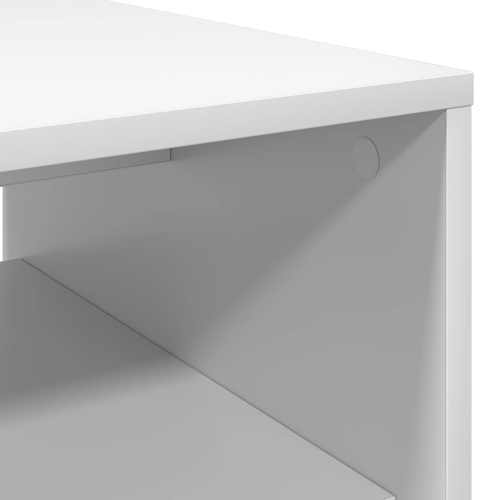 Salontafel Wit 60 x 50 x 40 cm Bewerkt hout is nu te koop bij PeponiXL, paradijselijk wonen!