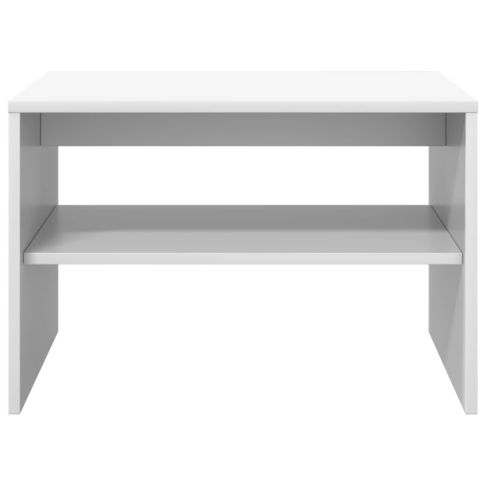 Salontafel Wit 60 x 50 x 40 cm Bewerkt hout is nu te koop bij PeponiXL, paradijselijk wonen!