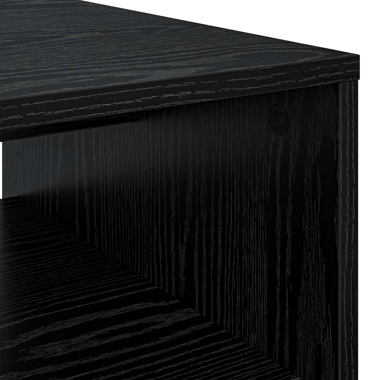 Salontafel Zwart Eiken 60 x 50 x 40 cm Bewerkt hout is nu te koop bij PeponiXL, paradijselijk wonen!