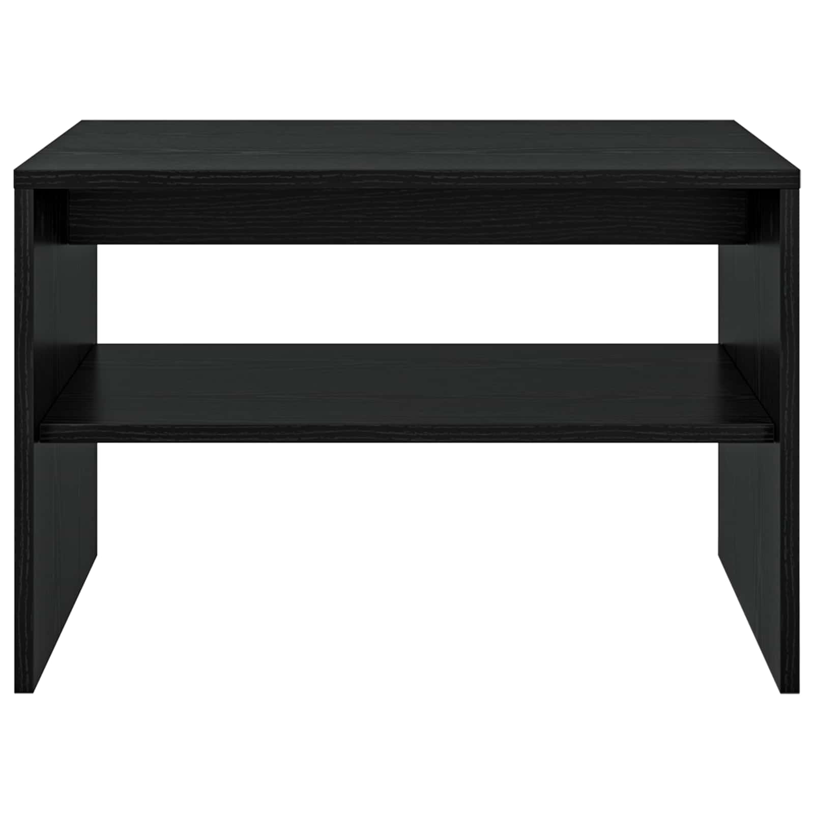 Salontafel Zwart Eiken 60 x 50 x 40 cm Bewerkt hout is nu te koop bij PeponiXL, paradijselijk wonen!