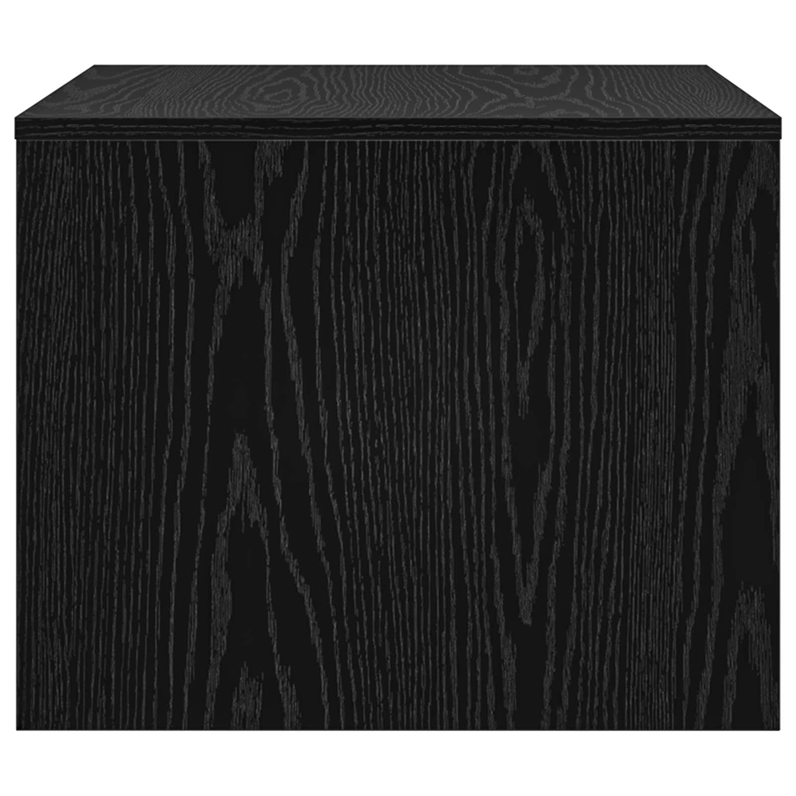 Salontafel Zwart Eiken 60 x 50 x 40 cm Bewerkt hout is nu te koop bij PeponiXL, paradijselijk wonen!