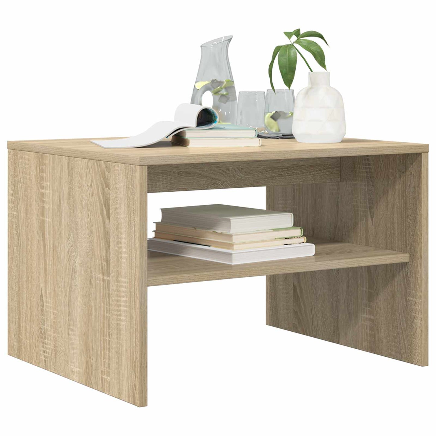 Salontafel Sonoma Eiken 60 x 50 x 40 cm Bewerkt hout is nu te koop bij PeponiXL, paradijselijk wonen!