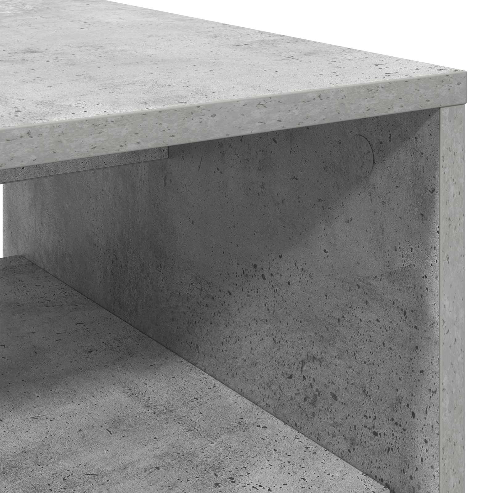 Salontafel Beton Grijs 60 x 50 x 40 cm Bewerkt hout is nu te koop bij PeponiXL, paradijselijk wonen!