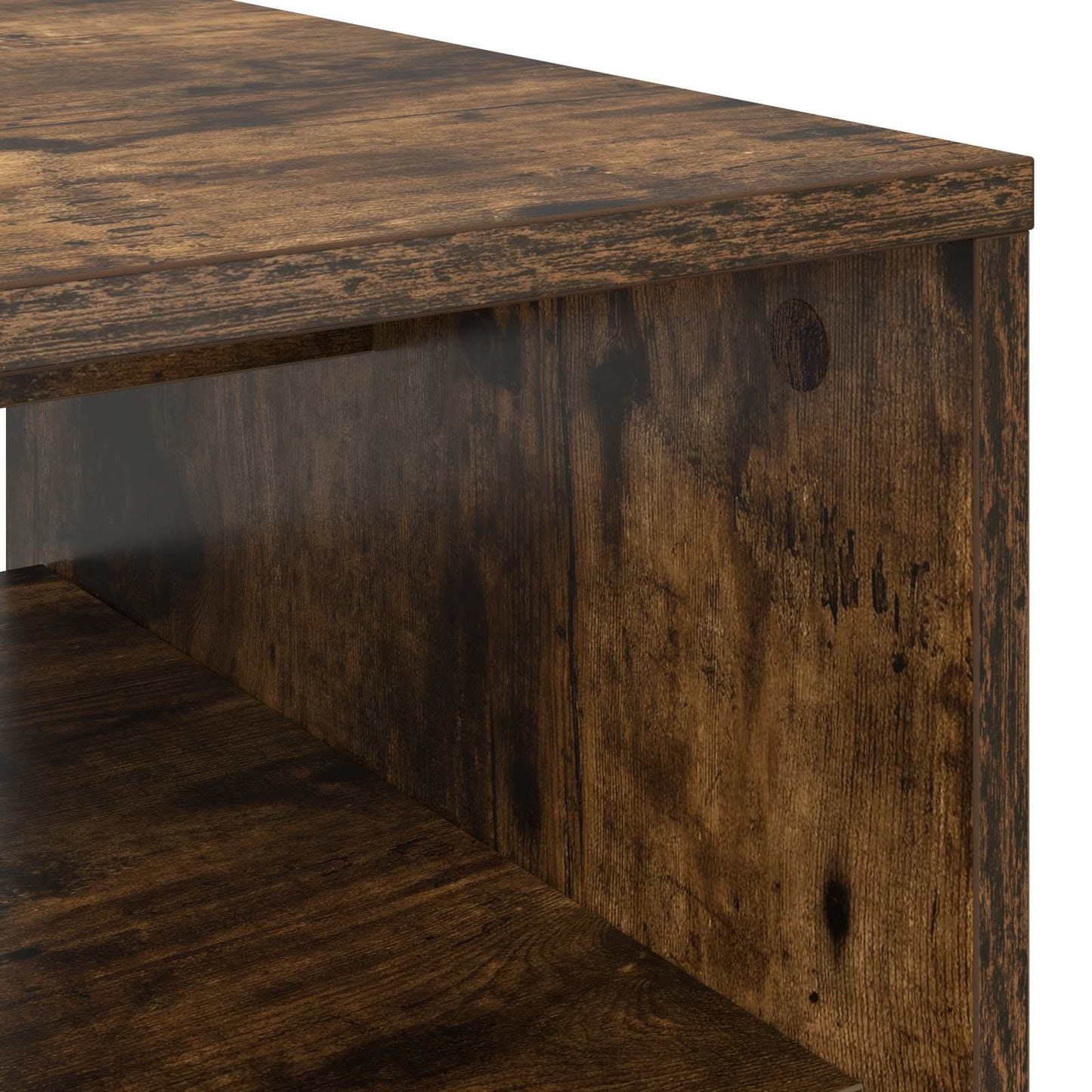 Salontafel Gerookt eiken 60 x 50 x 40 cm Bewerkt hout is nu te koop bij PeponiXL, paradijselijk wonen!