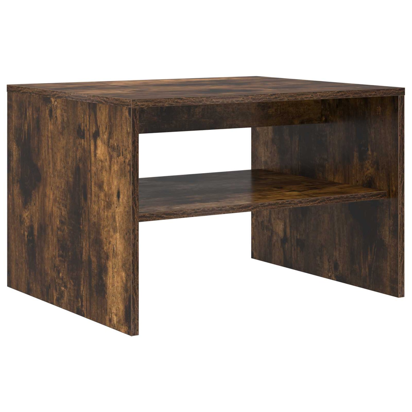 Salontafel Gerookt eiken 60 x 50 x 40 cm Bewerkt hout is nu te koop bij PeponiXL, paradijselijk wonen!