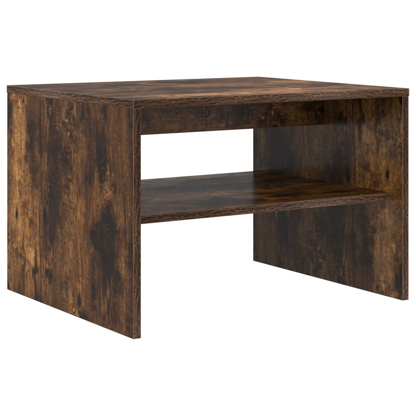Salontafel Gerookt eiken 60 x 50 x 40 cm Bewerkt hout is nu te koop bij PeponiXL, paradijselijk wonen!
