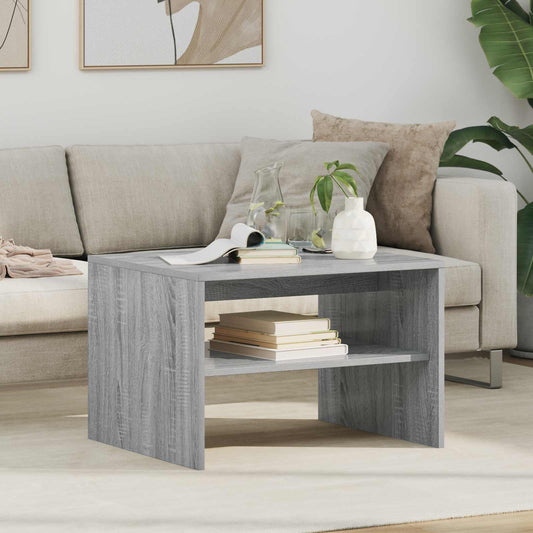Salontafel Grijs Sonoma 60 x 50 x 40 cm Bewerkt hout is nu te koop bij PeponiXL, paradijselijk wonen!