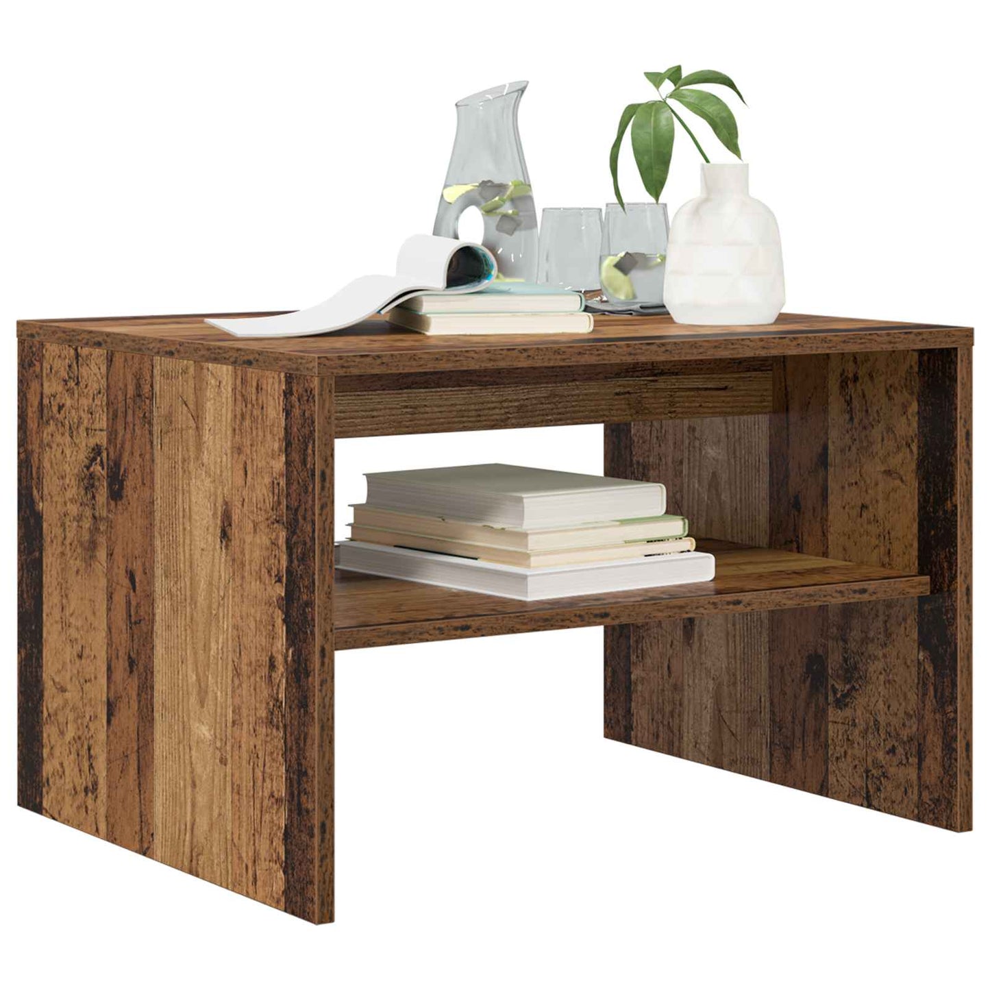 Salontafel Oudhout 60 x 50 x 40 cm Bewerkt hout is nu te koop bij PeponiXL, paradijselijk wonen!
