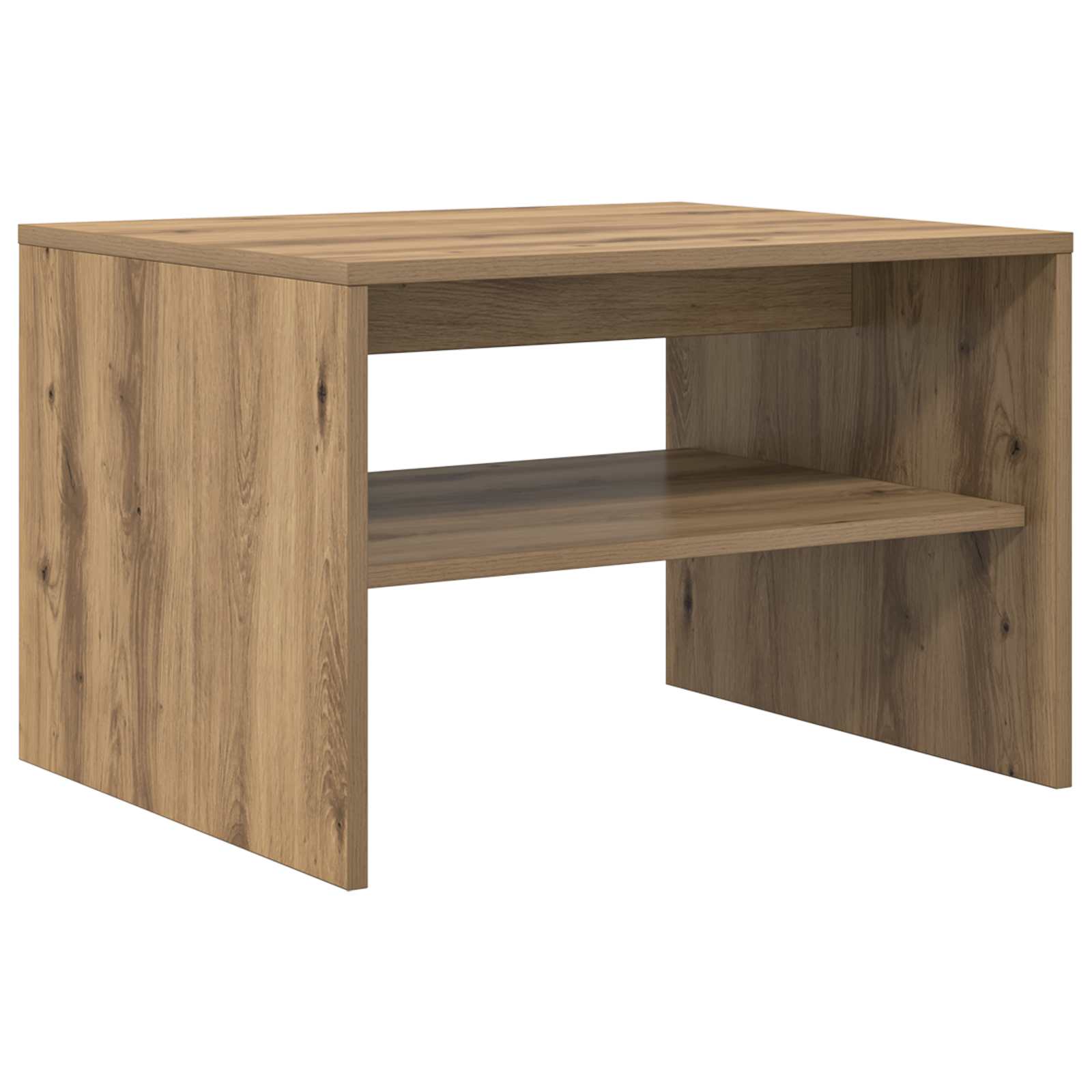 Salontafel Artisan Eiken 60 x 50 x 40 cm Bewerkt hout is nu te koop bij PeponiXL, paradijselijk wonen!