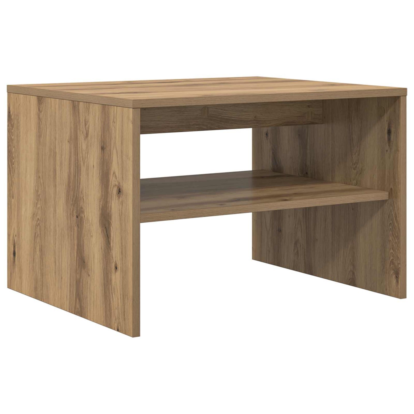 Salontafel Artisan Eiken 60 x 50 x 40 cm Bewerkt hout is nu te koop bij PeponiXL, paradijselijk wonen!
