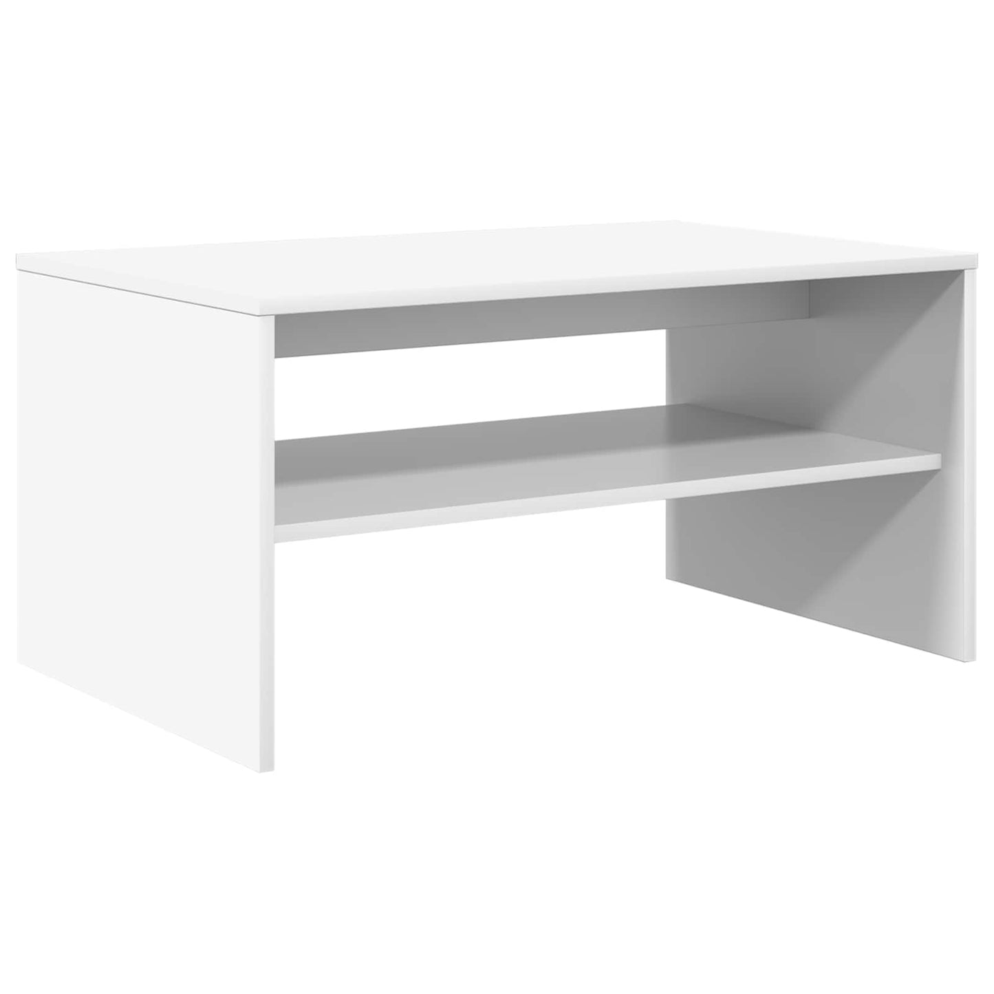 Salontafel Wit 80 x 50 x 40 cm Bewerkt hout is nu te koop bij PeponiXL, paradijselijk wonen!