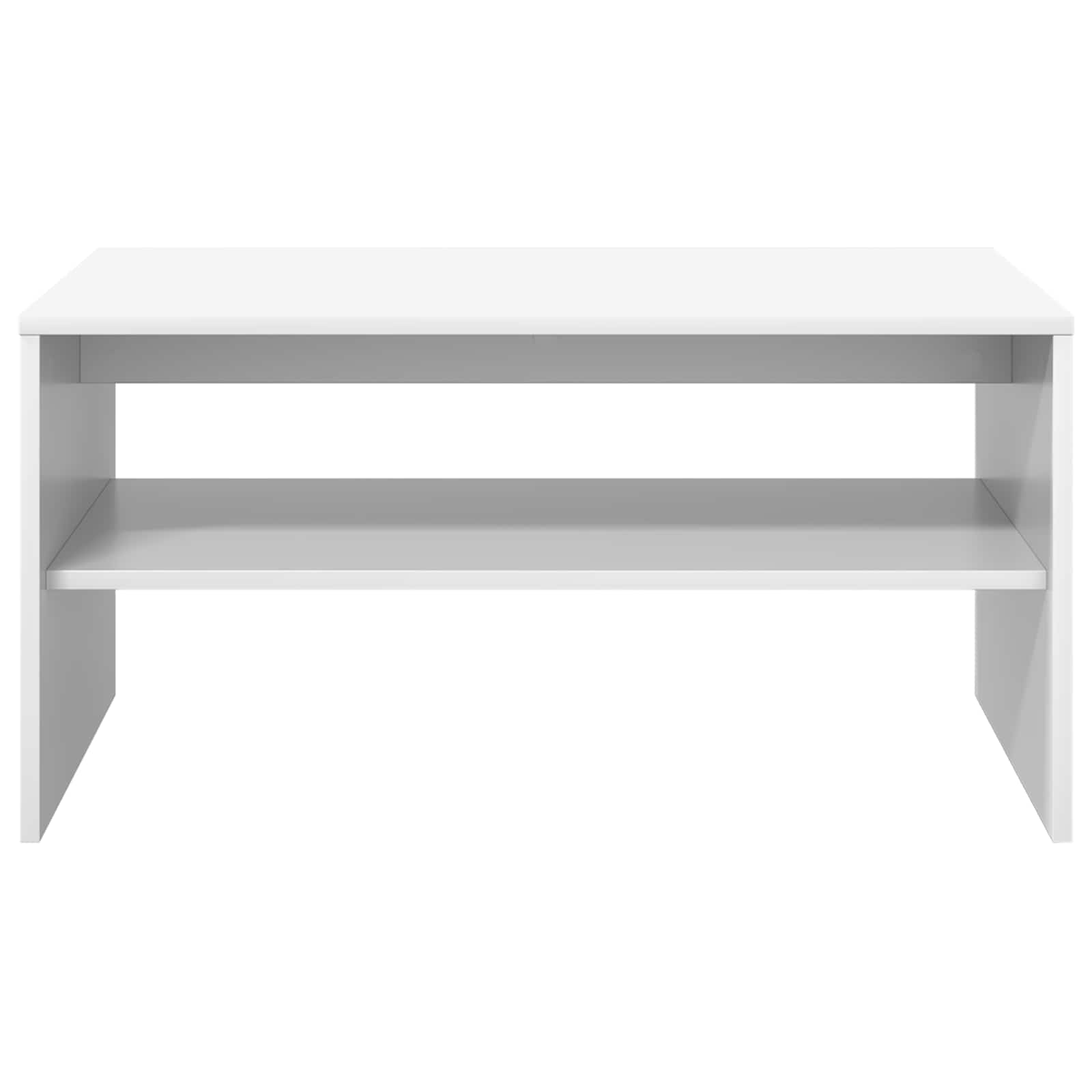 Salontafel Wit 80 x 50 x 40 cm Bewerkt hout is nu te koop bij PeponiXL, paradijselijk wonen!