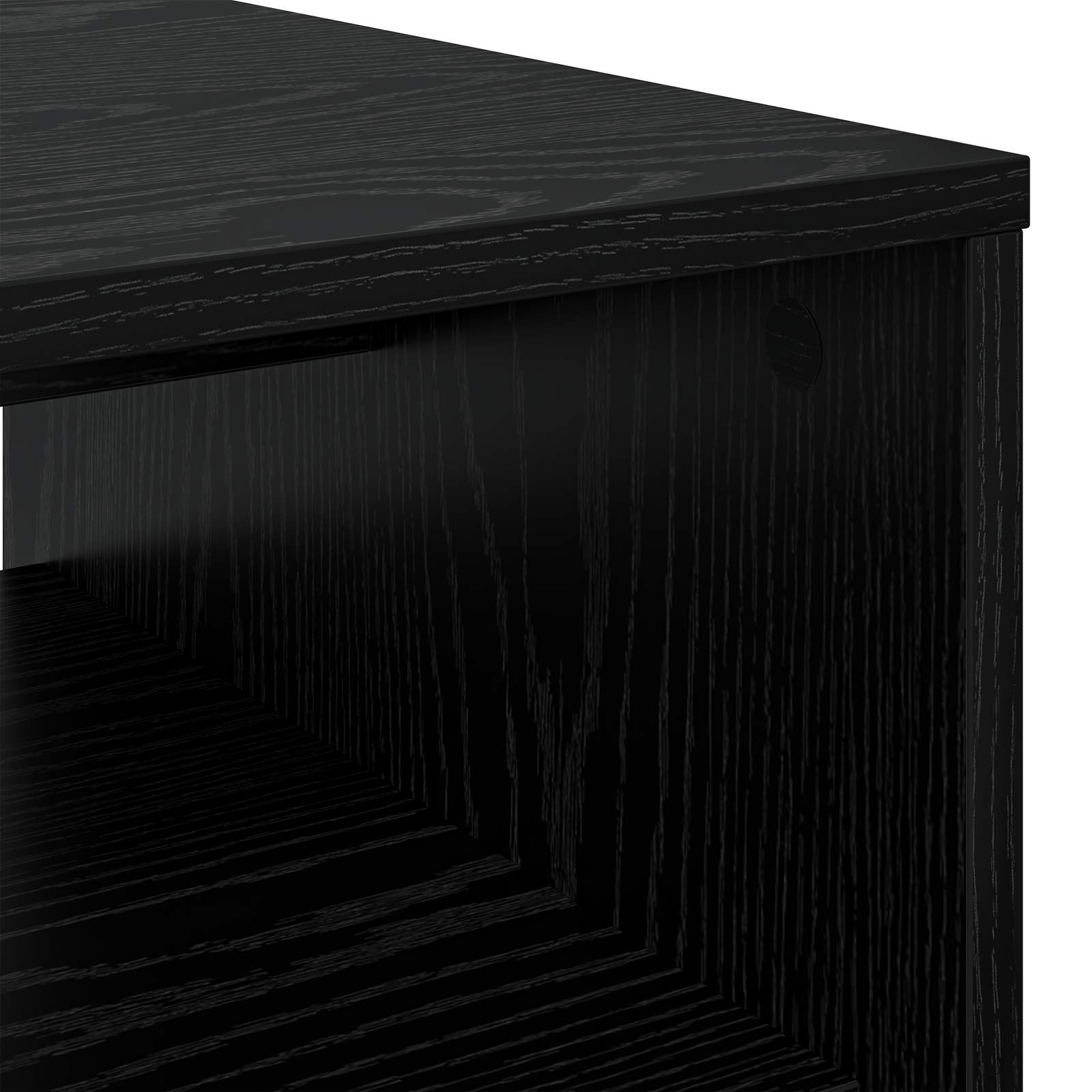 Salontafel Zwart Eiken 80 x 50 x 40 cm Bewerkt hout is nu te koop bij PeponiXL, paradijselijk wonen!