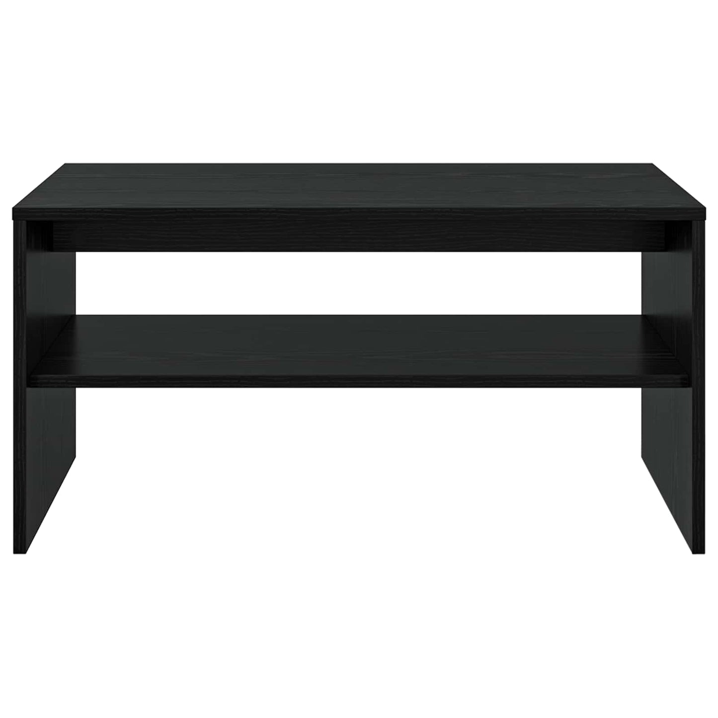 Salontafel Zwart Eiken 80 x 50 x 40 cm Bewerkt hout is nu te koop bij PeponiXL, paradijselijk wonen!