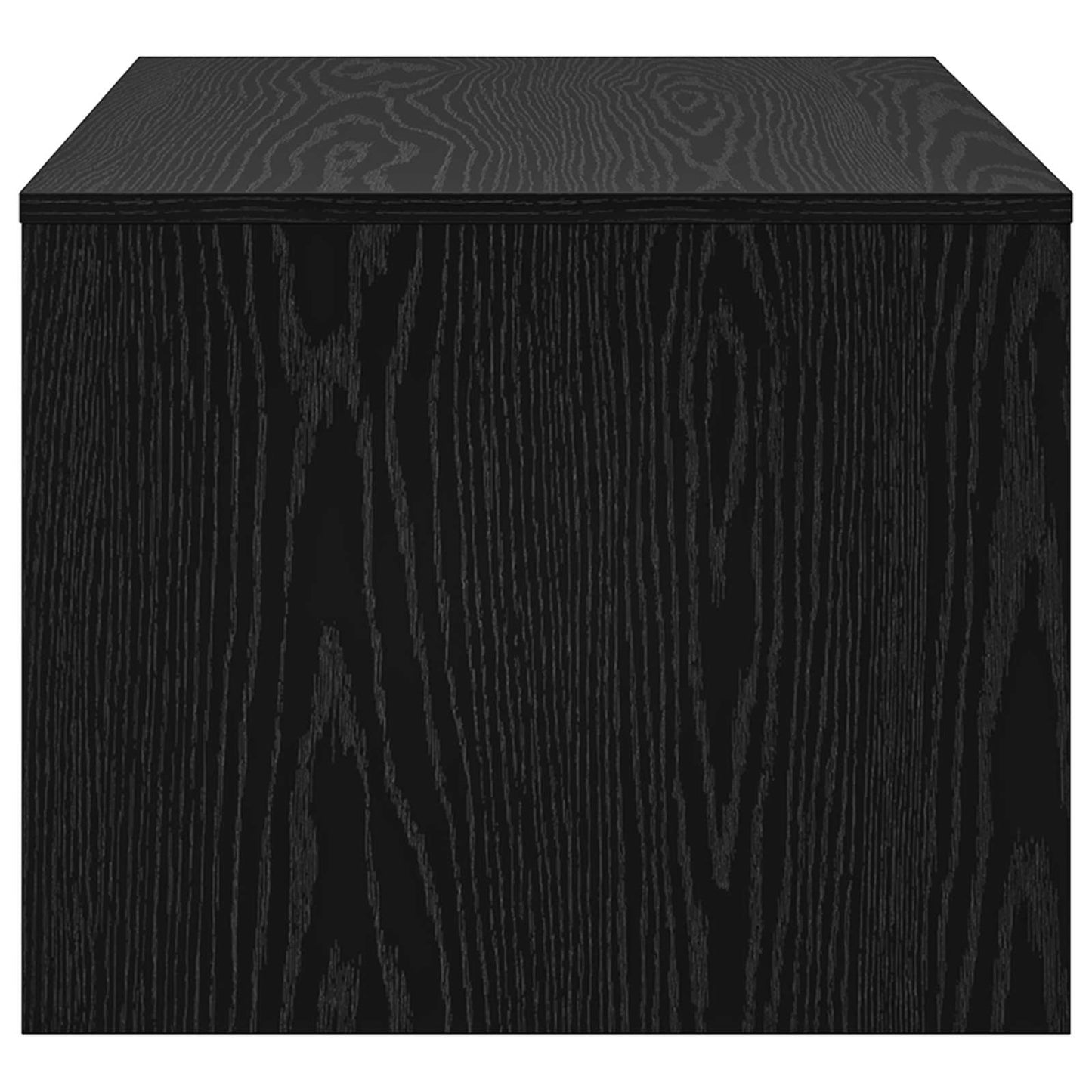 Salontafel Zwart Eiken 80 x 50 x 40 cm Bewerkt hout is nu te koop bij PeponiXL, paradijselijk wonen!