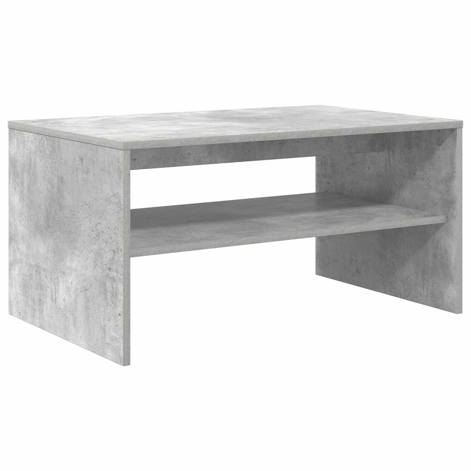 Salontafel Beton Grijs 80 x 50 x 40 cm Bewerkt hout is nu te koop bij PeponiXL, paradijselijk wonen!