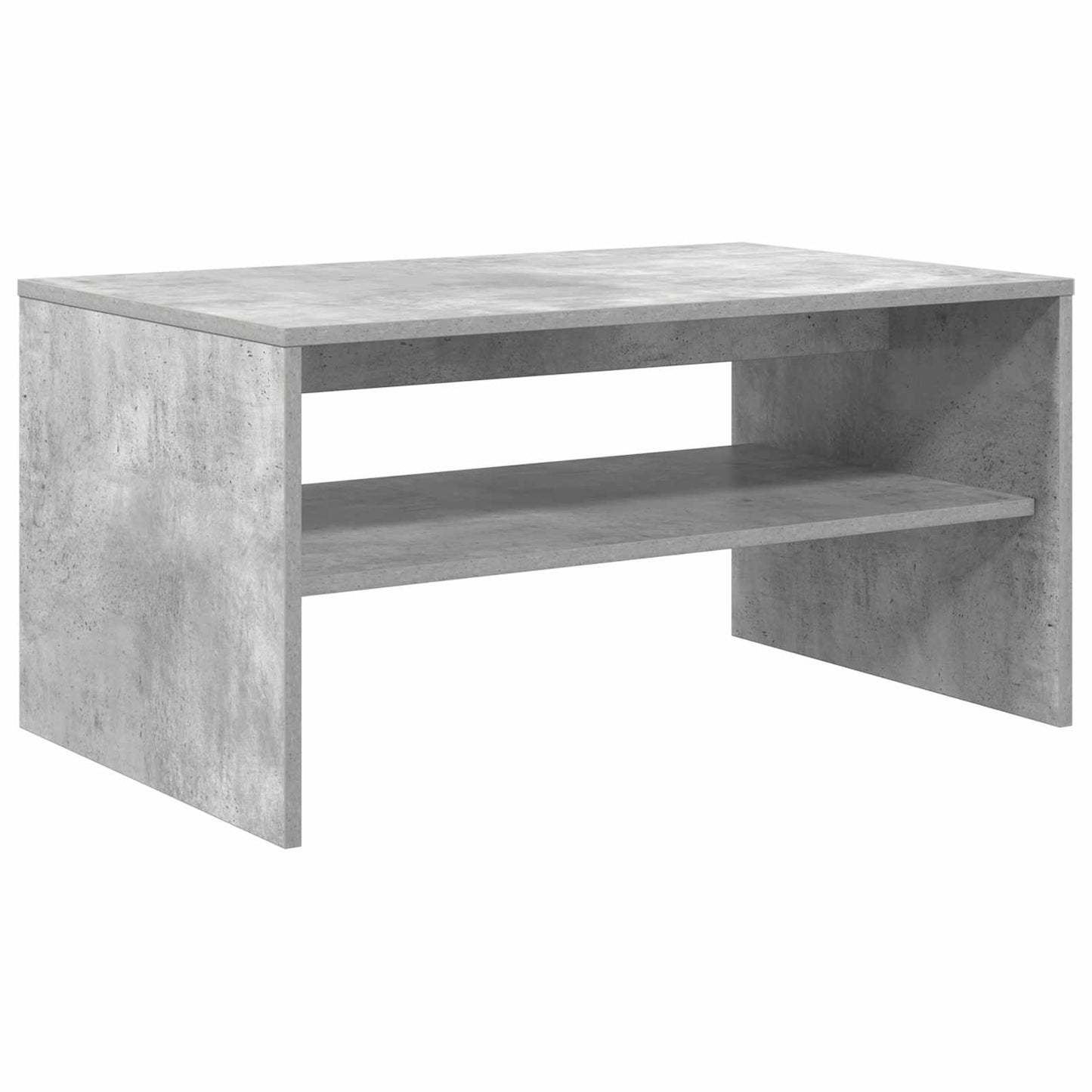Salontafel Beton Grijs 80 x 50 x 40 cm Bewerkt hout is nu te koop bij PeponiXL, paradijselijk wonen!