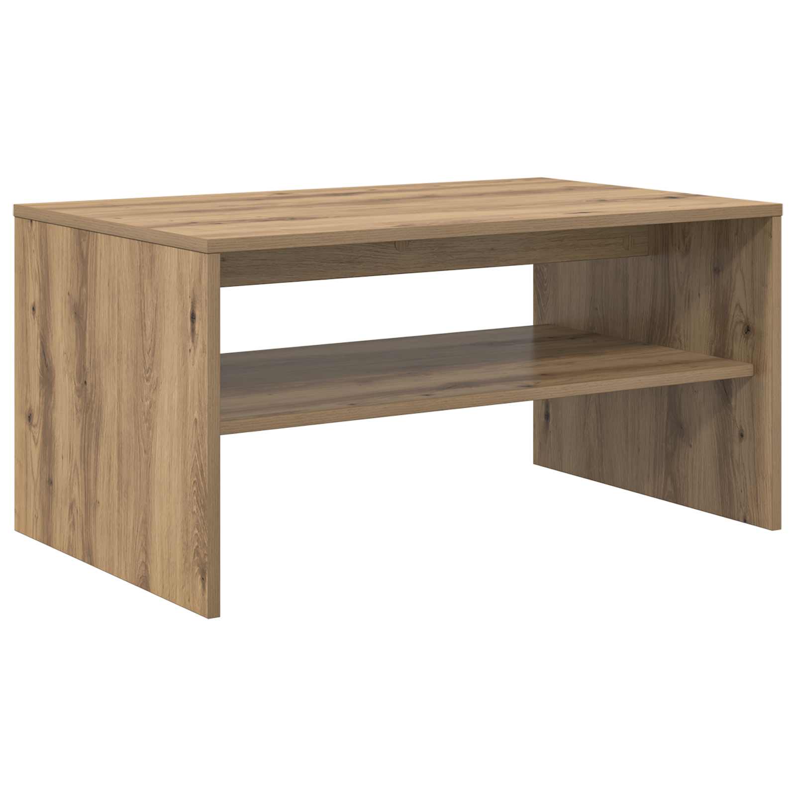 Salontafel Artisan Eiken 80 x 50 x 40 cm Bewerkt hout is nu te koop bij PeponiXL, paradijselijk wonen!
