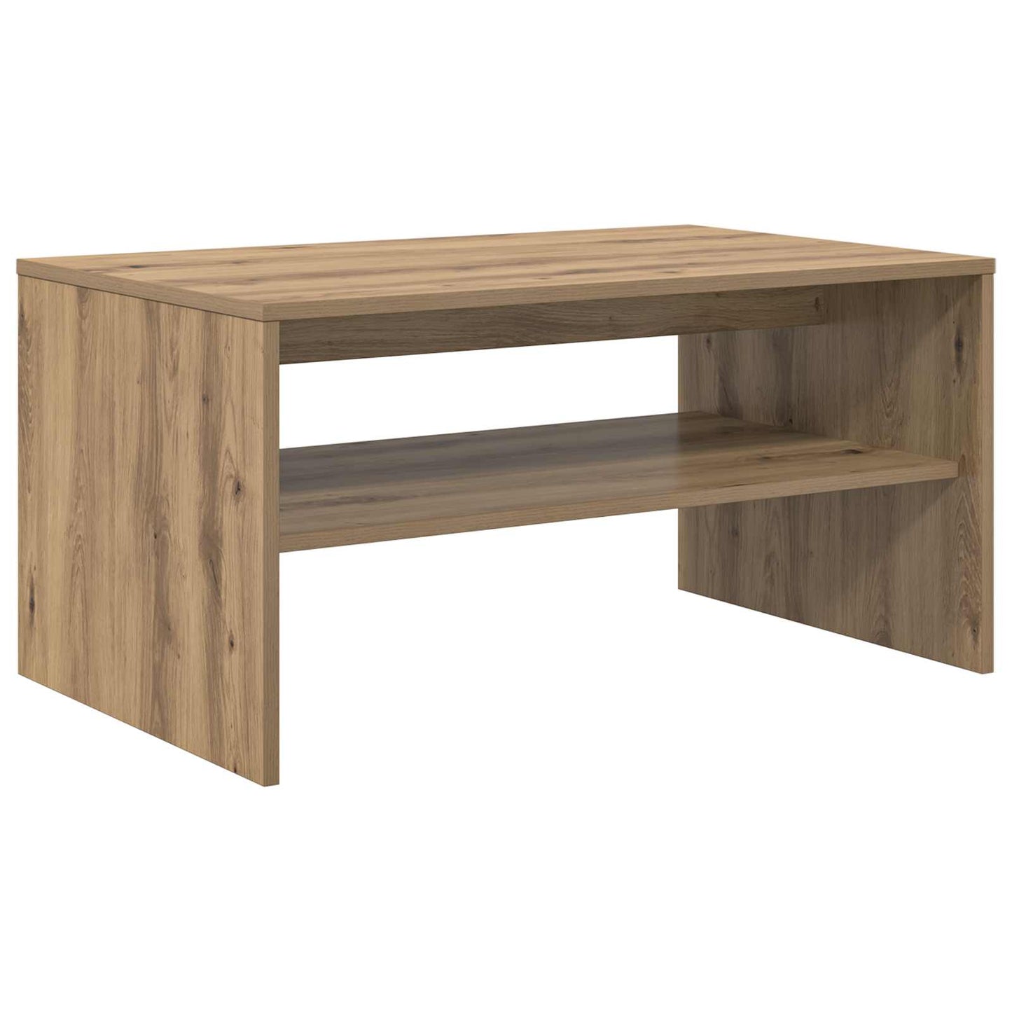 Salontafel Artisan Eiken 80 x 50 x 40 cm Bewerkt hout is nu te koop bij PeponiXL, paradijselijk wonen!