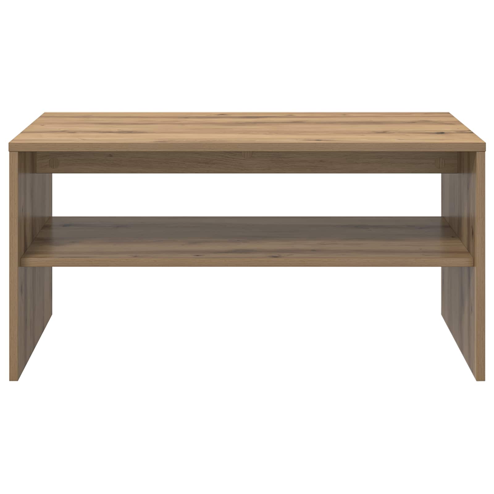 Salontafel Artisan Eiken 80 x 50 x 40 cm Bewerkt hout is nu te koop bij PeponiXL, paradijselijk wonen!