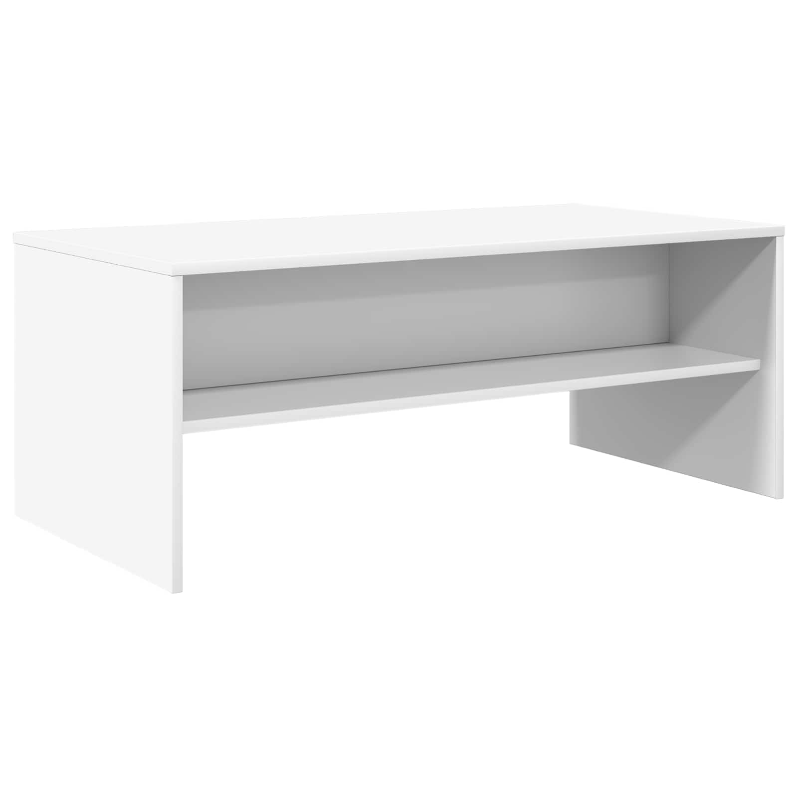 Salontafel Wit 100 x 50 x 40 cm Bewerkt hout is nu te koop bij PeponiXL, paradijselijk wonen!