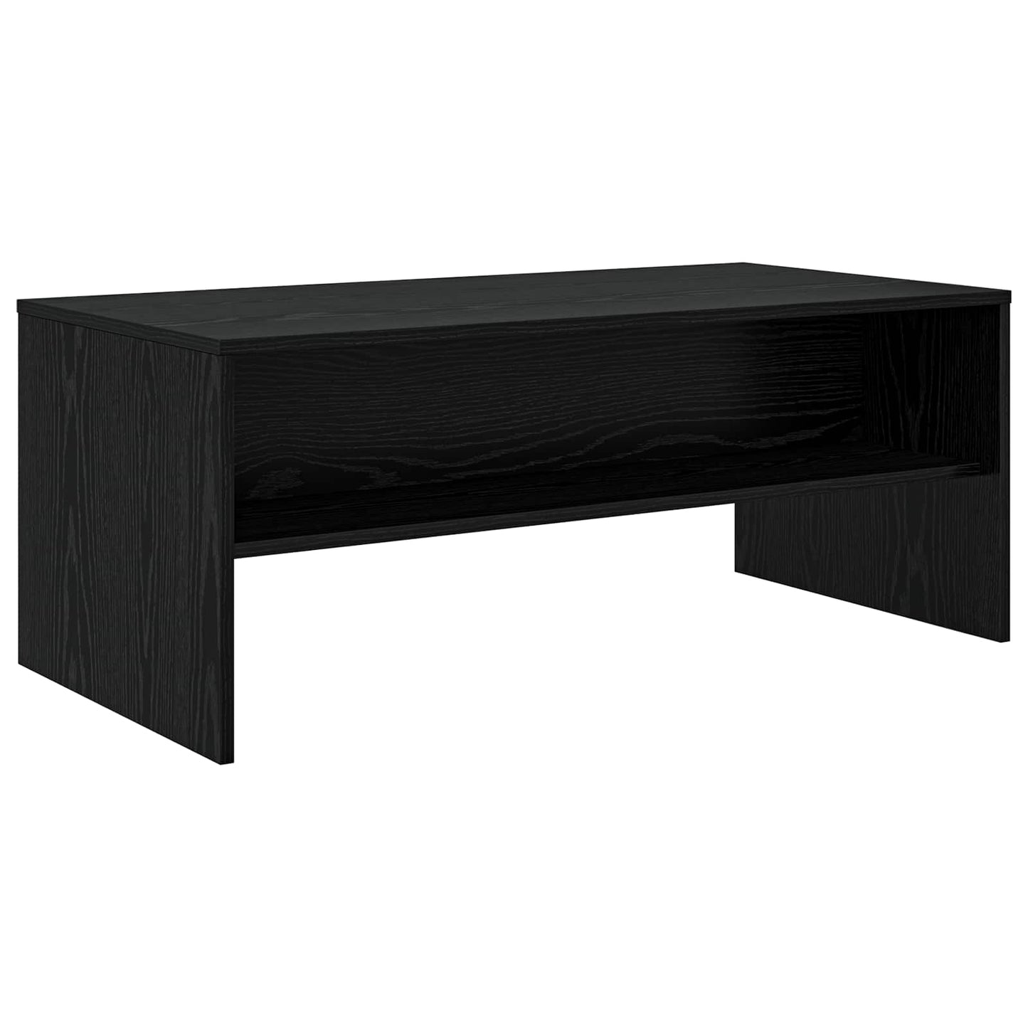 Salontafel Zwart Eiken 100 x 50 x 40 cm Bewerkt hout is nu te koop bij PeponiXL, paradijselijk wonen!