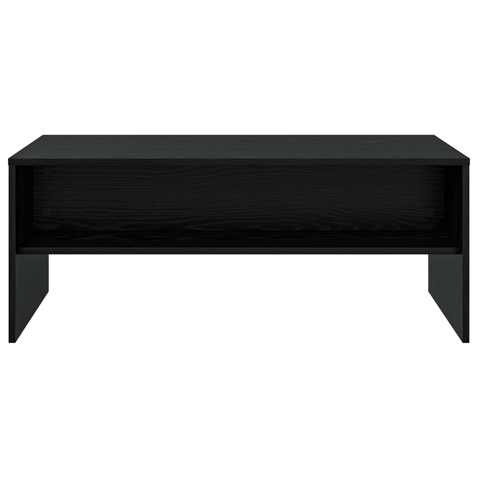 Salontafel Zwart Eiken 100 x 50 x 40 cm Bewerkt hout is nu te koop bij PeponiXL, paradijselijk wonen!
