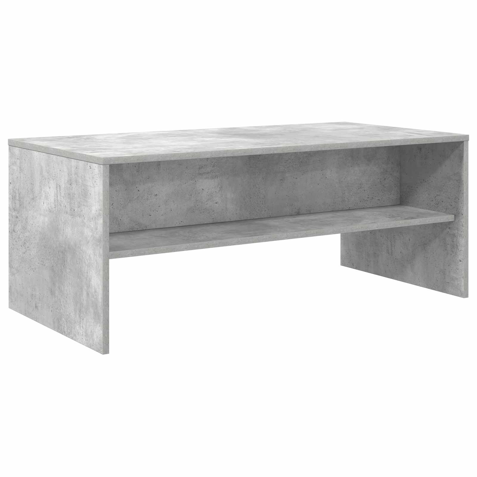 Salontafel Beton Grijs 100 x 50 x 40 cm Bewerkt hout is nu te koop bij PeponiXL, paradijselijk wonen!