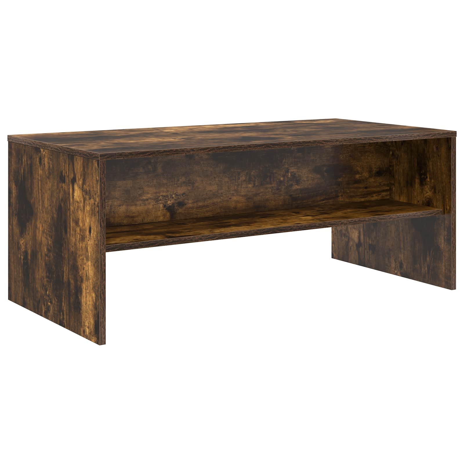 Salontafel Gerookt eiken 100 x 50 x 40 cm Bewerkt hout is nu te koop bij PeponiXL, paradijselijk wonen!