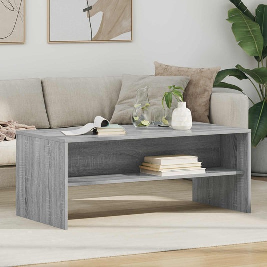 Salontafel Grijs Sonoma 100 x 50 x 40 cm Bewerkt hout is nu te koop bij PeponiXL, paradijselijk wonen!