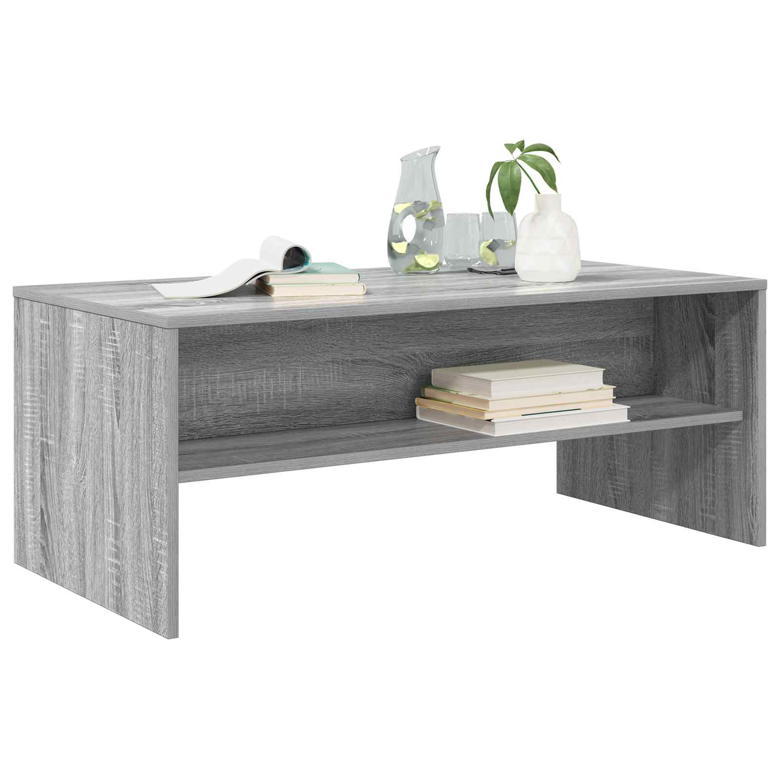 Salontafel Grijs Sonoma 100 x 50 x 40 cm Bewerkt hout is nu te koop bij PeponiXL, paradijselijk wonen!