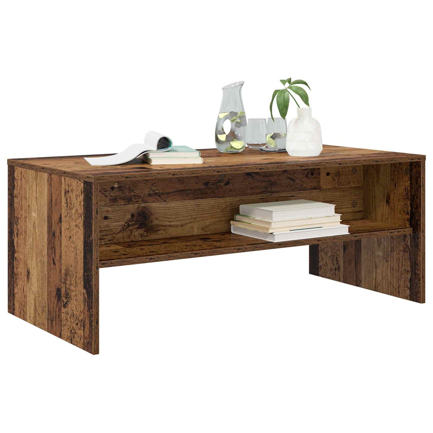Salontafel Oudhout 100 x 50 x 40 cm Bewerkt hout is nu te koop bij PeponiXL, paradijselijk wonen!
