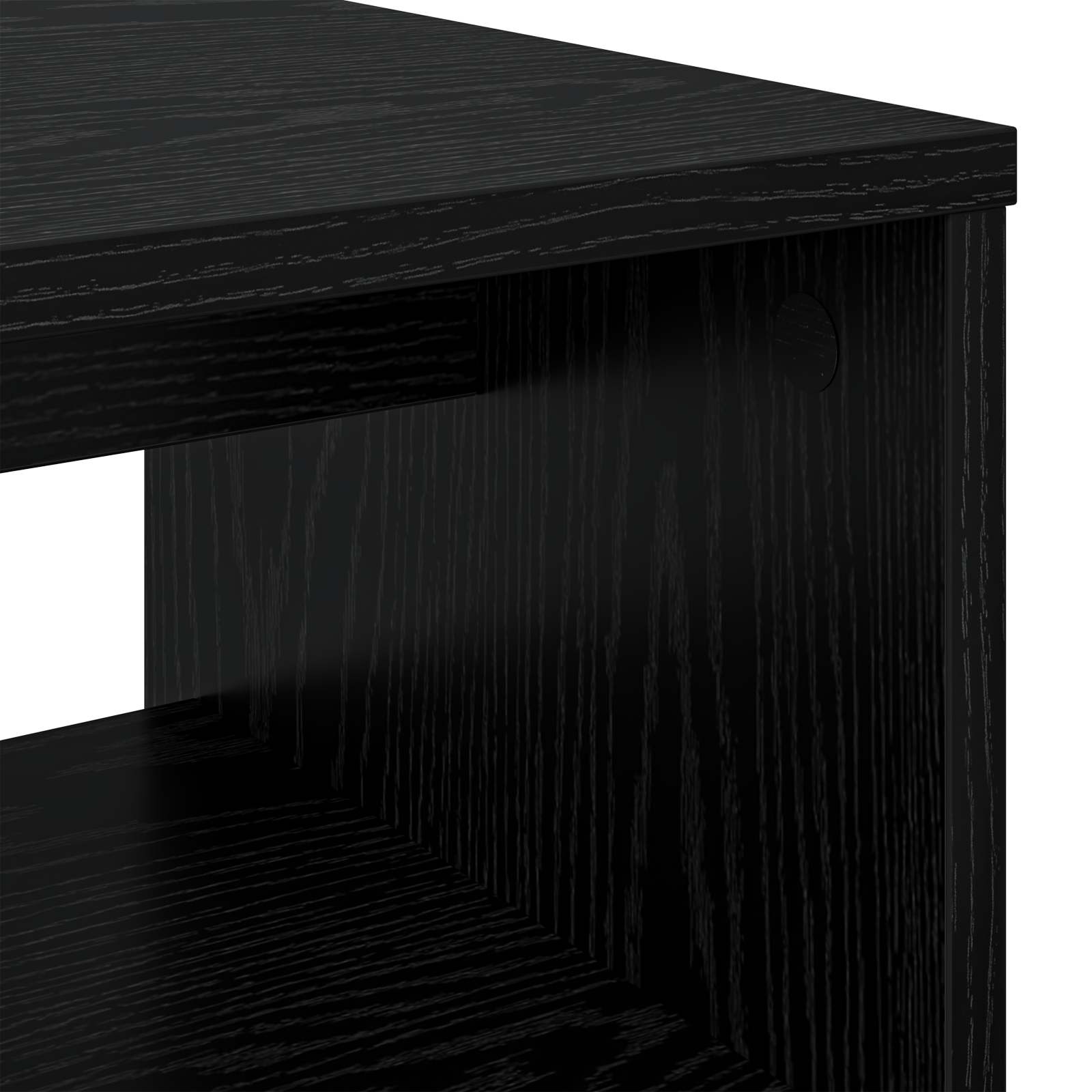 TV-kast Zwart Eiken 60 x 35 x 40 cm Bewerkt hout is nu te koop bij PeponiXL, paradijselijk wonen!