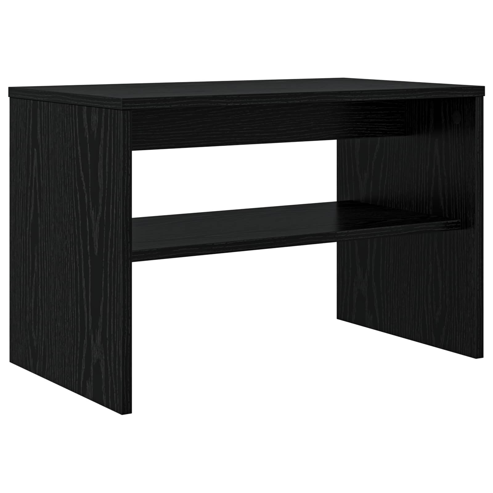 TV-kast Zwart Eiken 60 x 35 x 40 cm Bewerkt hout is nu te koop bij PeponiXL, paradijselijk wonen!