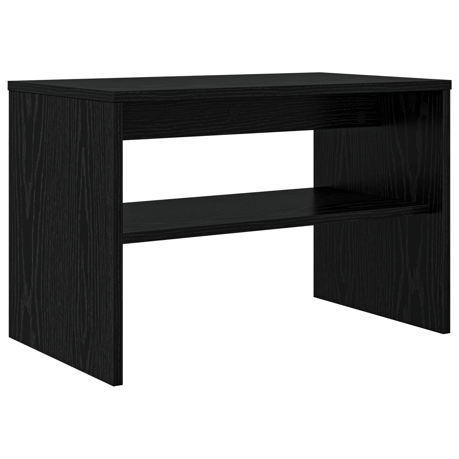 TV-kast Zwart Eiken 60 x 35 x 40 cm Bewerkt hout is nu te koop bij PeponiXL, paradijselijk wonen!