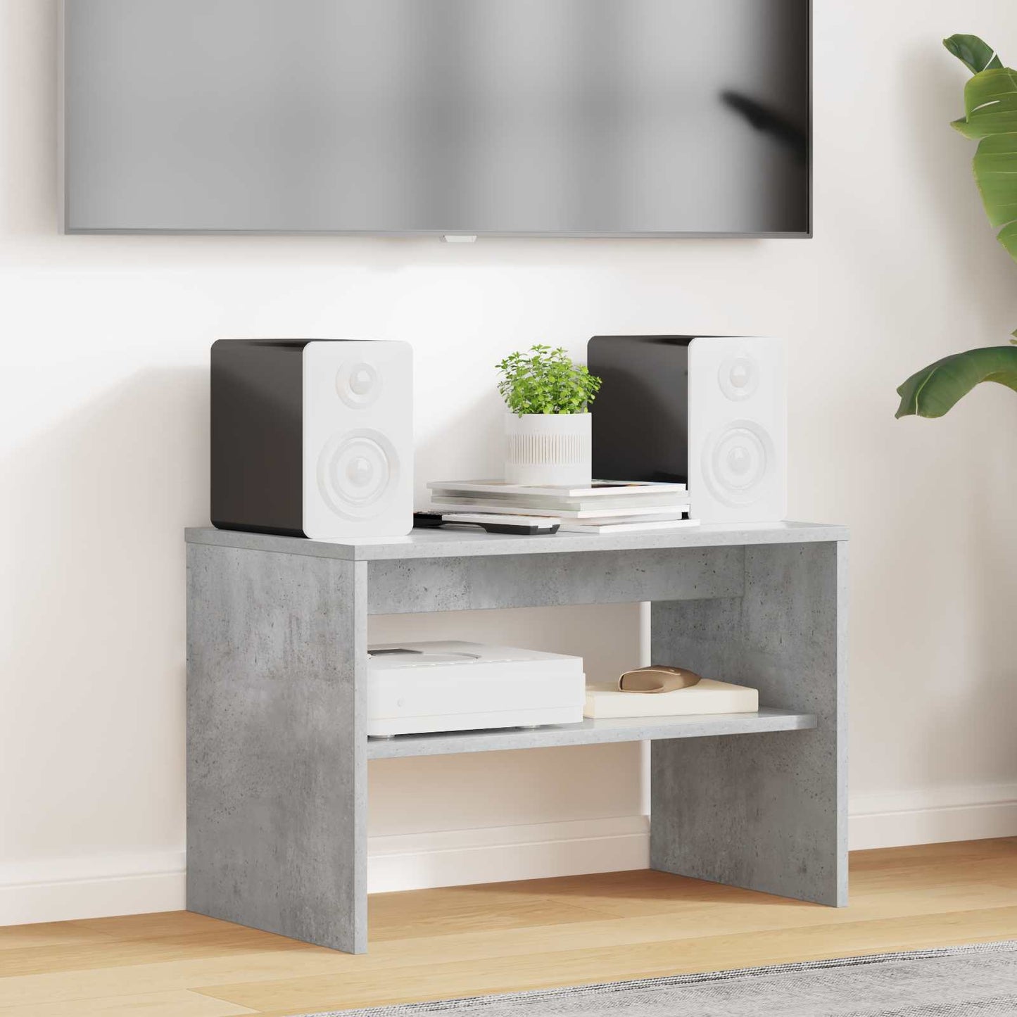 TV-kast Beton Grijs 60 x 35 x 40 cm Bewerkt hout is nu te koop bij PeponiXL, paradijselijk wonen!
