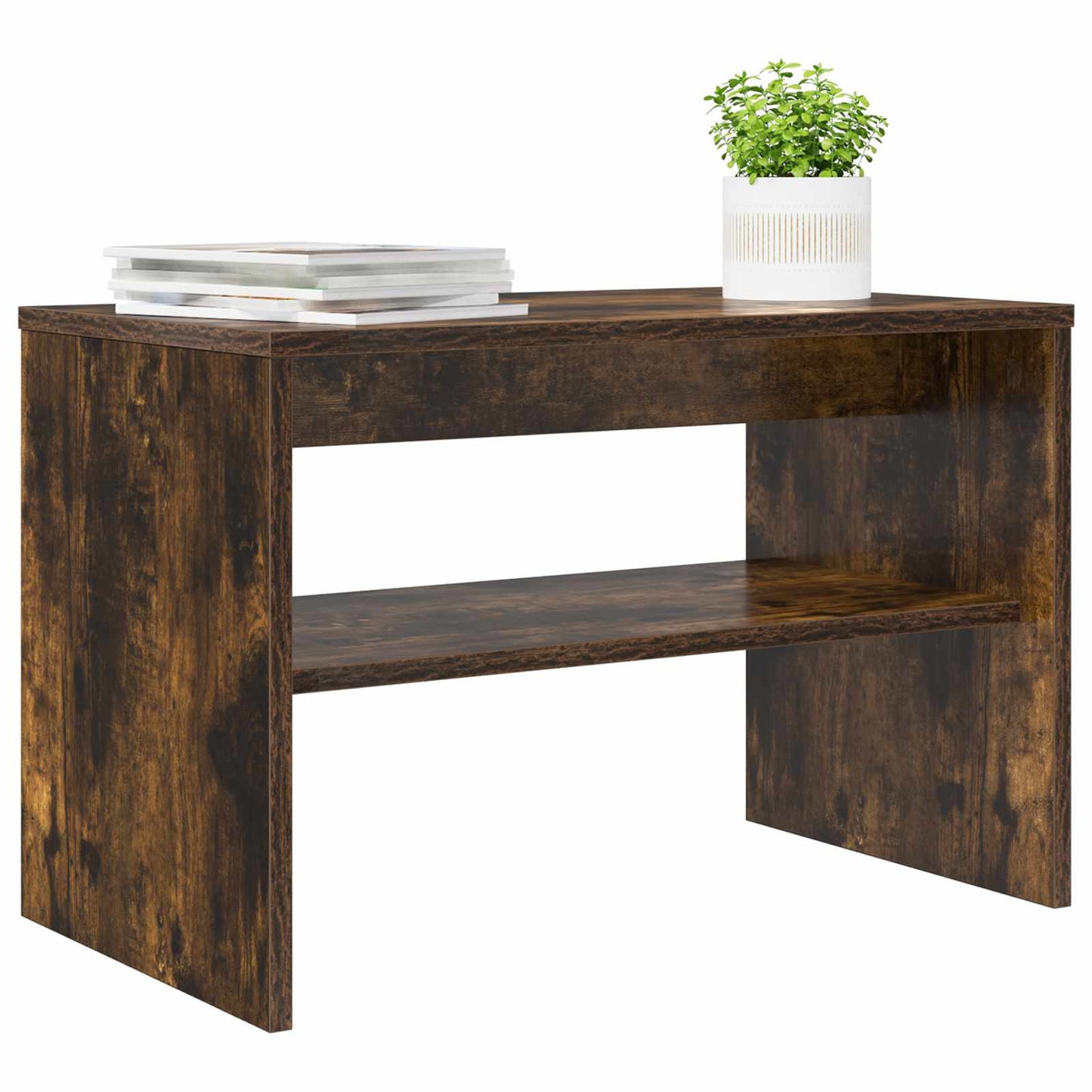 TV-kast Gerookt eiken 60 x 35 x 40 cm Bewerkt hout is nu te koop bij PeponiXL, paradijselijk wonen!