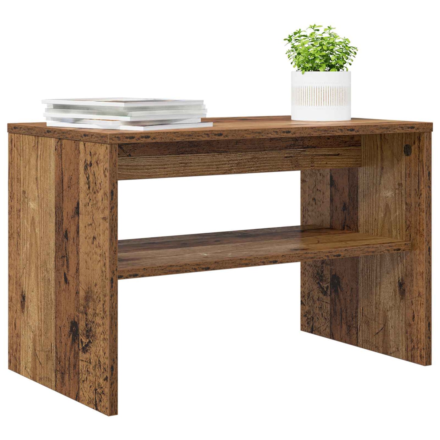 TV-kast Oudhout 60 x 35 x 40 cm Bewerkt hout is nu te koop bij PeponiXL, paradijselijk wonen!